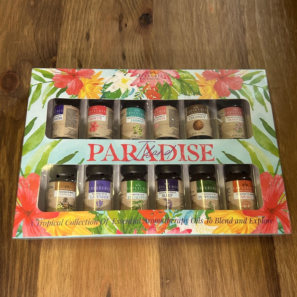 Lefleuria Island Paradise Aromatherapy Essential Oils Set of 12 Sealed